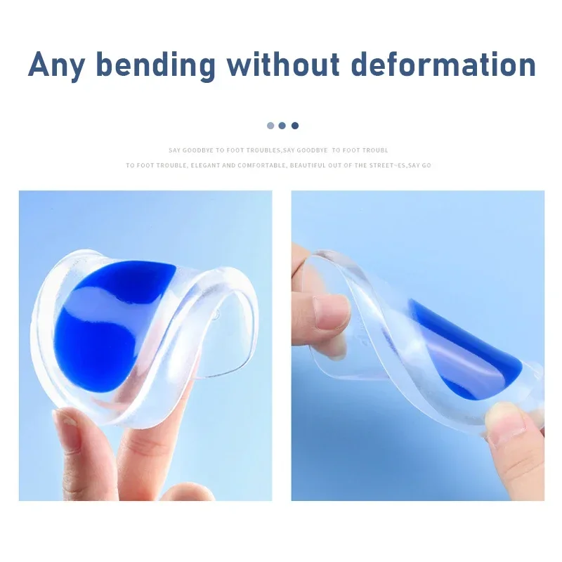 سيليكون نعال جيل الألم شفاء وسادة العظام توتنهام لتخفيف الآلام كعب وسادة سميكة لينة نصف كعب نعل وسادة الارتفاع زيادة