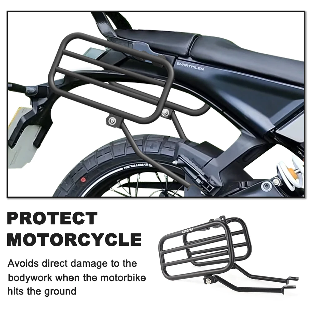 رفوف أمتعة جانبية للدراجة النارية مناسبة لـ Husqvarna Svartpilen & Vitpilen 250/401 2024-2025 دعامات دعم السرج رف السلة