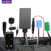 Car Bluetooth 5.0 AUX Cable Microphone Handsfree Adapter for Renault Clio Espace Kangoo Laguna Megane 2 Update List Radio Speake