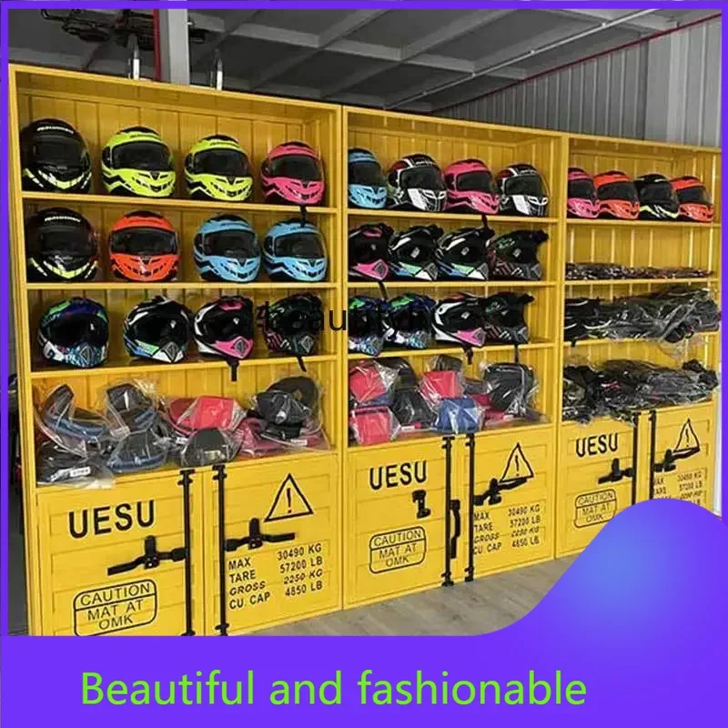 

xz1Industrial style display cabinet, container storage display stand, commercial creative LOFE retro iron art