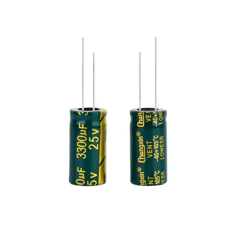 2Pcs 25V3300UF High Frequency Low Resistance High Life Electrolytic Capacitor 3300UF 25V 13X25MM