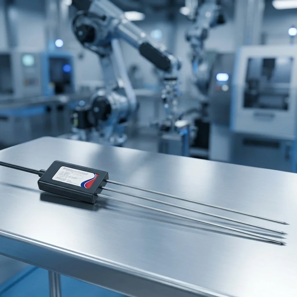 Grain Temperature & Humidity Transmitter With Steel Probe, Grain Moisture Temperature Detector For Granary Storage Monitoring
