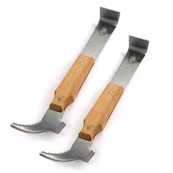 Multifunction Beekeeping Hive Scraper Tool Honeycomb Cleaning Scraper with Wooden Handle Bee Take Honey Cut Beekeeper Equipment