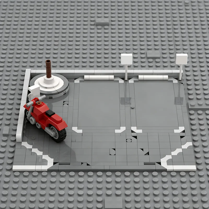 460pcs MOC "Town Hall" Add On - Carpark National Flag FREE Modular Buildings Model Building Blocks Christmas Gift Toys Craft