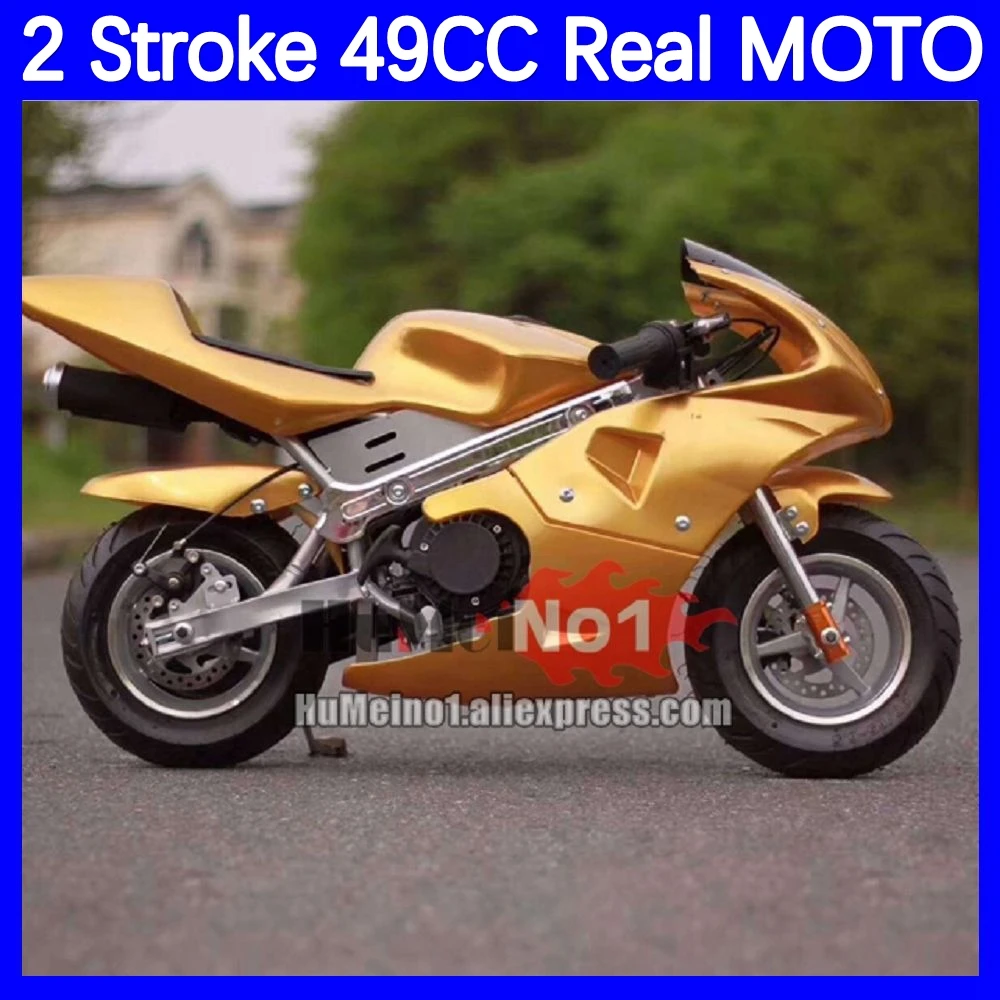 2 Stroke 49CC/50CC Mini Motorcycle Sports Gasoline OFF Road Vehicle Apollo Mountain Child Pocket Bike Racing Kid Small Motorbike