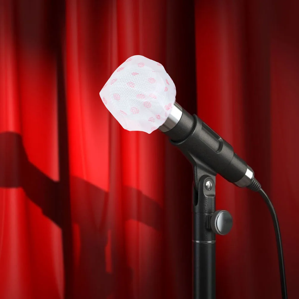 

100Pcs Microphone Covers Thin Non-Woven Protective Caps for Ktv Conference Universal Microphone Dust Covers Mic Accessories