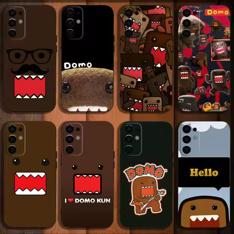 Cute D-Domo-kun Phone Case For Samsung S24,S21,S22,S23,S30,Ultra,S20,Plus,Fe,Lite,Note,10,9,5G Black Soft Cover