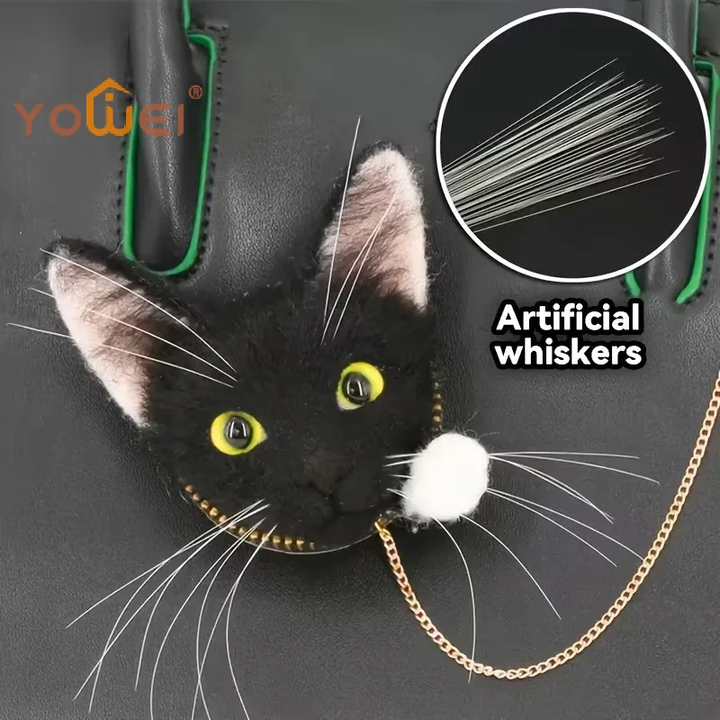 Latest Simulation Cat And Dog Whiskers Realistic Animal Beards Suitable For DIY Cats And Dogs, Puppets, Wool Felt Accessories