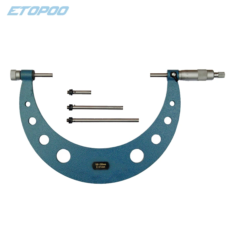 ETOPOO High precision 300-400 mm OD micrometer with adjustable anvil