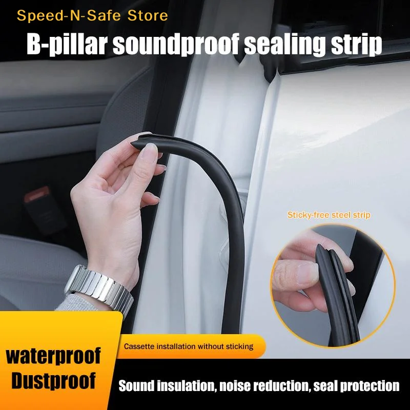 

Уплотнительная лента для кромки автомобильной двери из армированной стальной проволокой, резиновая, для защиты от непогоды, звукоизоляционная, для B-стойки, комплект из 2 шт.