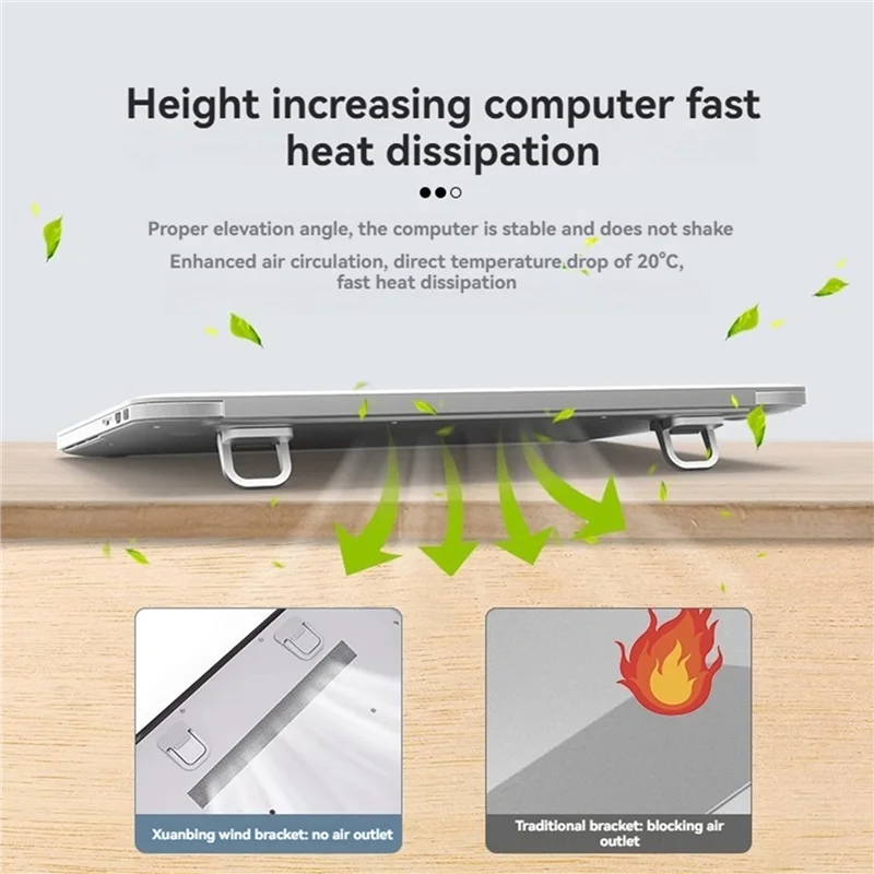 

4 шт., портативная подставка для ноутбука, складной кронштейн, невидимая подставка для ноутбука, подставка для ног, держатель для ноутбука, ножки, серебро