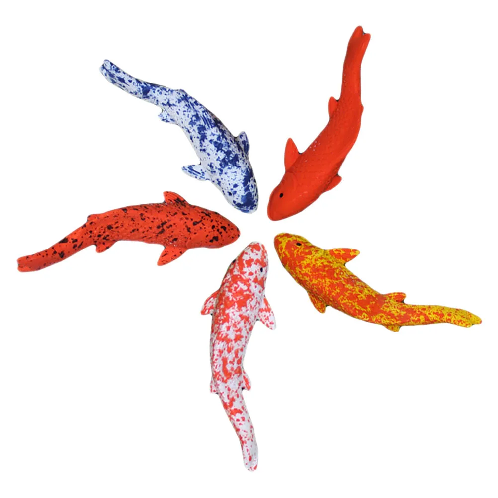 

5pcs Simulated Ornaments Realistic Mini Goldfish Fake Swimming Fish Aquarium Decor Resin Floating Fish Tank Artificials