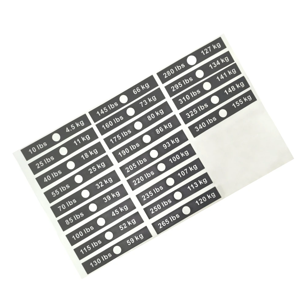 Quick Weight Selection Fitness Equipment Stickers Fitness Markers Clear Weight Block Labels Compatible With Dumbbells