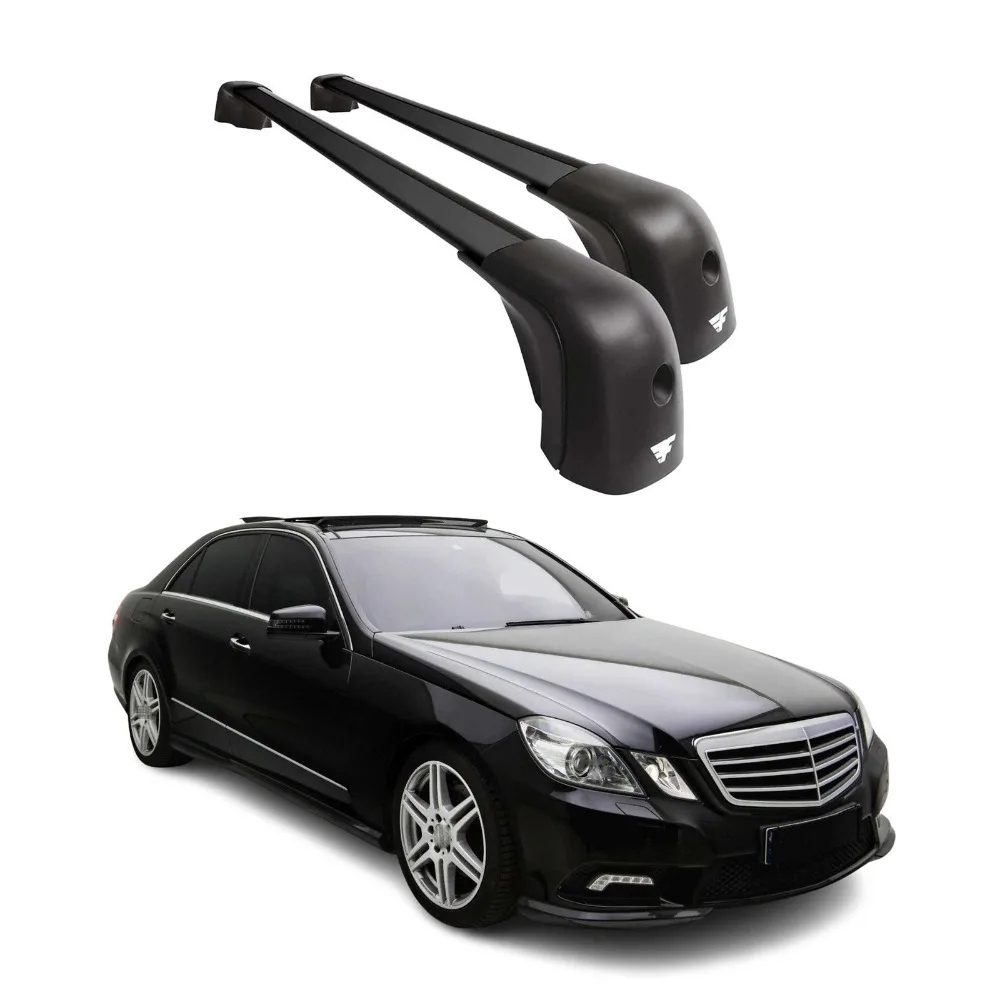 Enhance the car's luggage carrying capacity,OE Style Roof Racks for Mercedes E Class W212 Sedan 2010-2016 Alu 220lb Black