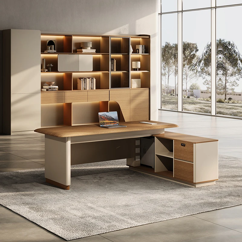 And Chair Set, Simple Modern Light Luxury Manager , Office Furniture Executive Desk