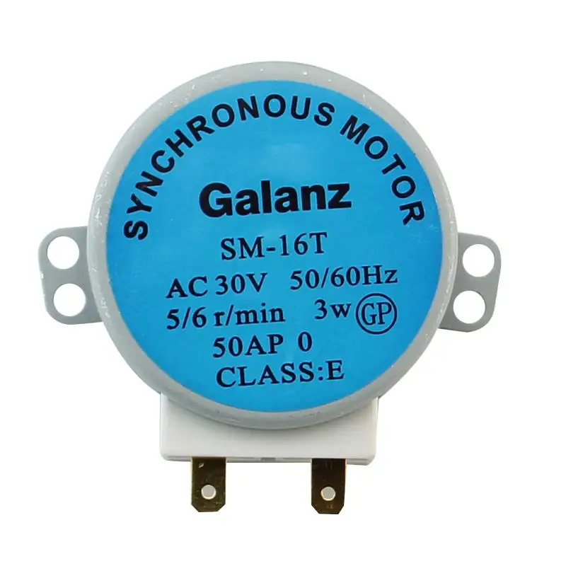 1PC Synchronous Motor SM-16T AC 30V 3W 5/6 RPM 50/60Hz For Microwave Oven Turntable 50 x 18mm/ 2\