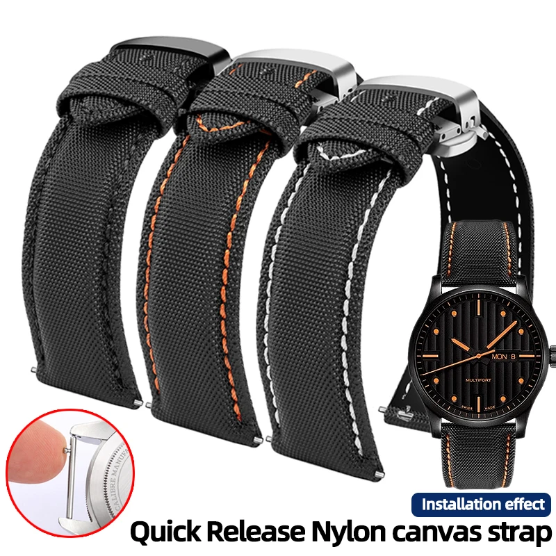 

Quick Release Nylon Watchband For Tudor Citizen Seiko Tissot WATCH Men Women Canvas Fabric Watch Strap for Mido 20mm 21mm 22mm