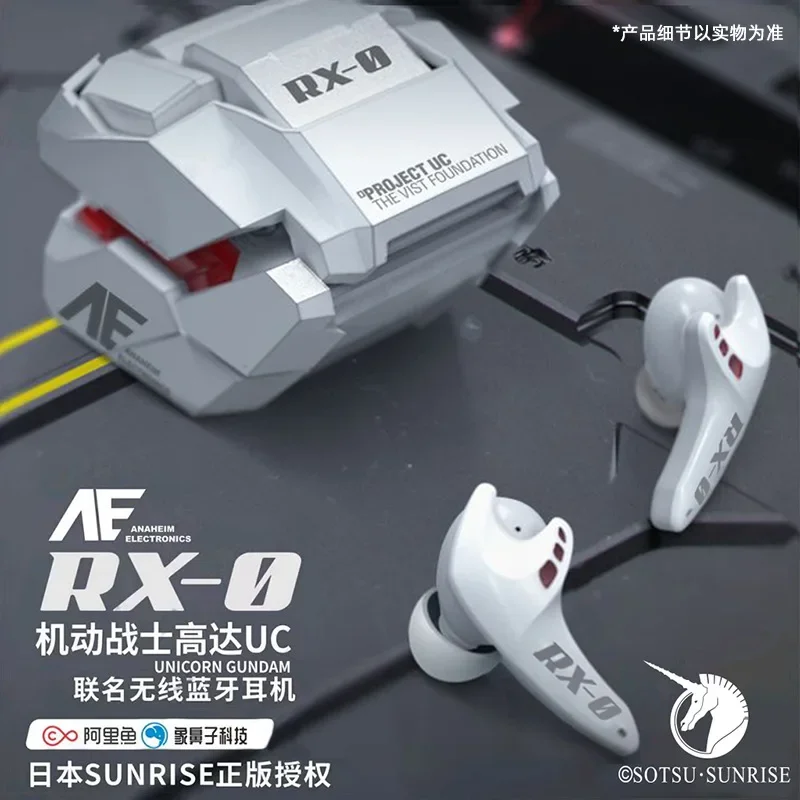 Dmooster Gundam Unicorn RX-0 Gamer Earbuds LED Bluetooth Wireless Gaming Earphones HIFI ANC Noise Reduction 45ms Low Delay Gifts