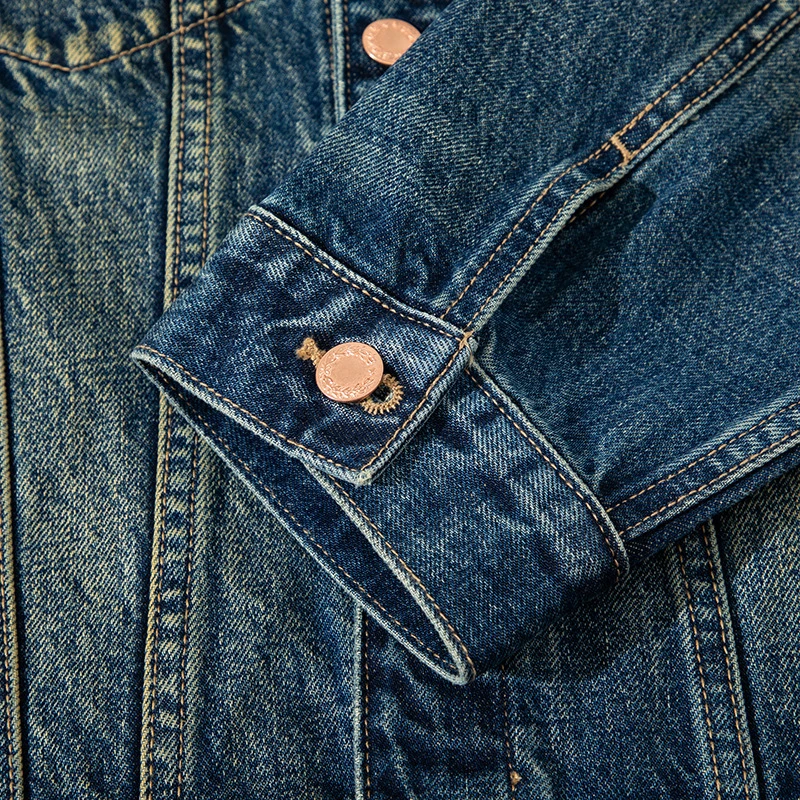 Picture 5: FACTCHECK EU US Size Luxury Quality Denim Jacket Stone Washed Dyed Vintage Work Street Men Denim Jacket