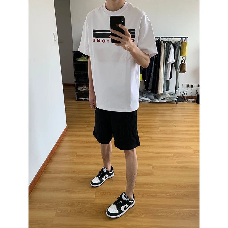 American Sle Heavyweight Sport orts Men Summer Thin Oversize Baskeall Five-Point Pants High Street Cool Bla Pants