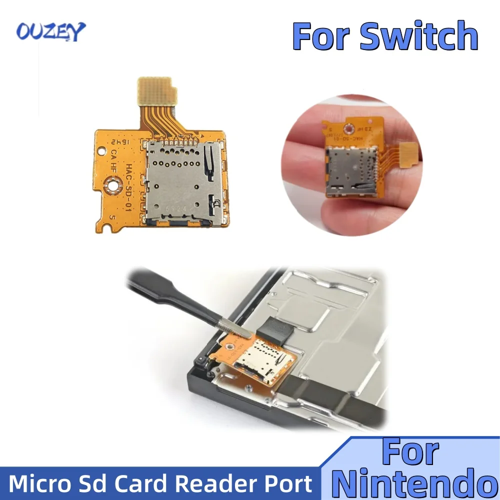 1/2/5/10 ชิ้น สำหรับพอร์ตอ่านการ์ดไมโครเอสดีสำหรับเปลี่ยนในเครื่องนินเทนโดสวิตช์