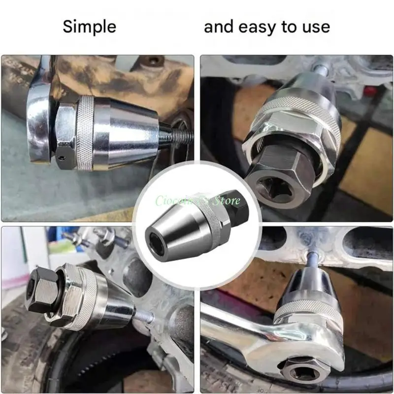 X90F Universal Broken Bolt Removers With Nonslip Teeth 3/8Inch Drive Studs Extractor Tool for Mechanical Repair and Maintenance