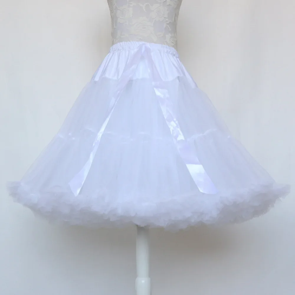 Jupon Lolita pour Femme, Sous-Jupe Courte, en Tulle à Volants, Noir, Blanc, Rouge, Bouffante, Tutu, Robe de Cocktail Cosplay