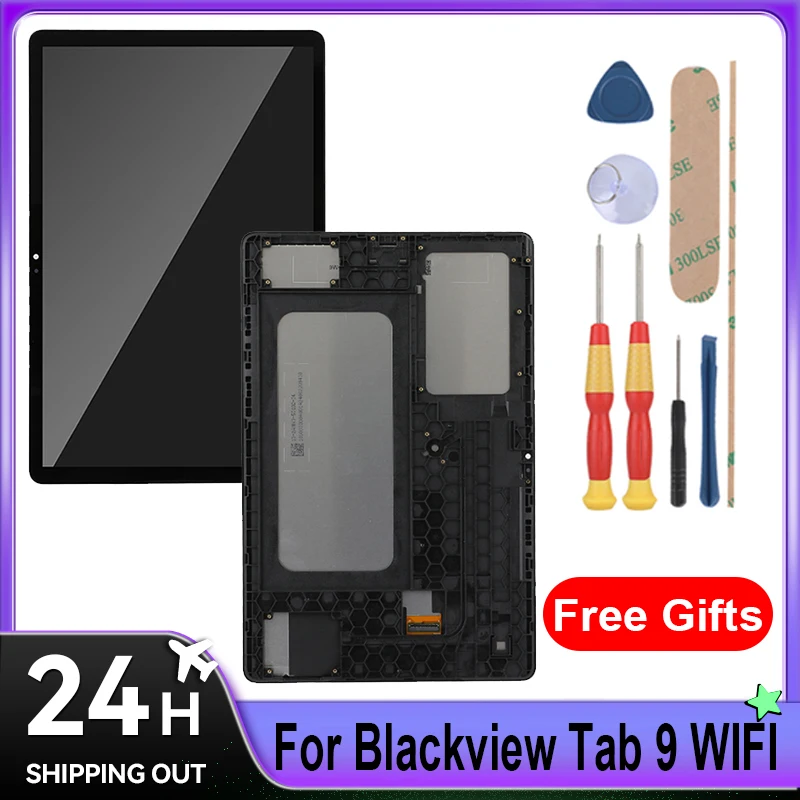For Blackview Tab 9 WIFI/LCD Display + Touch Screen With Frame Full Assembly Tablet Replacement Parts With Tools