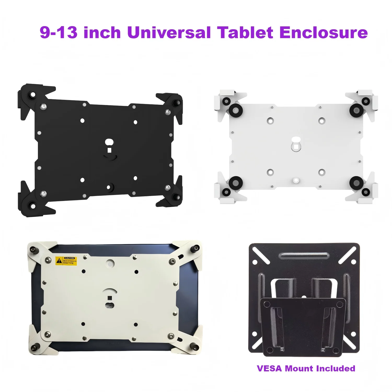 Wall-mounted 9-13 inch tablet enclosure, suitable for various tablet, secure PAD bracket to hang the pad on the wall