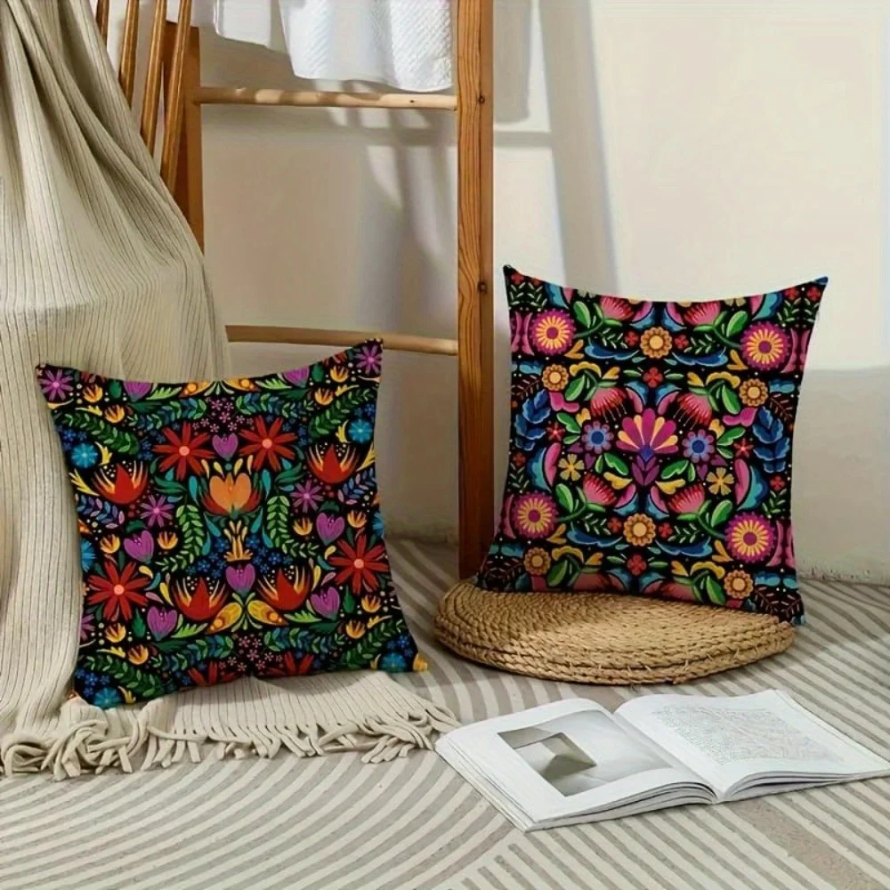 Vivid Tropical Floral Botanical Print Pillowcases Cushion Covers for Throw Pillows Home Bedding Decoration