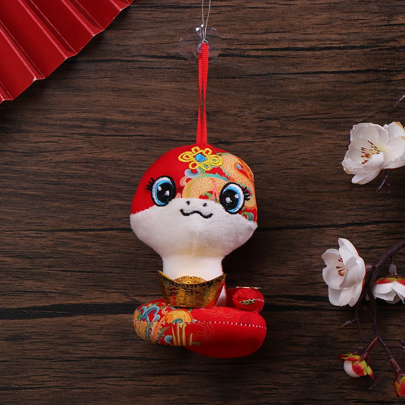 2025 Chinese Zodiac Snake Year Mascot Plush Doll Toy Pendant Zodiac Snake Stuffed Toys Pendant Spring Festival Decoration