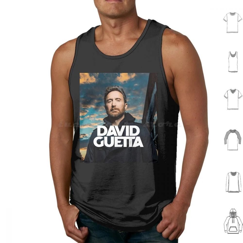 David American Tank Tops Print Cotton Tour 2022 Live Guetta Concert Cover World America 2021 2023 2024 David Guetta