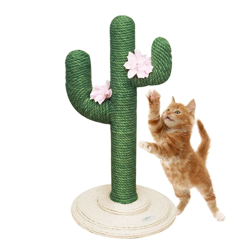 New arrival rope pvc high quality stable flower cat tree cactus