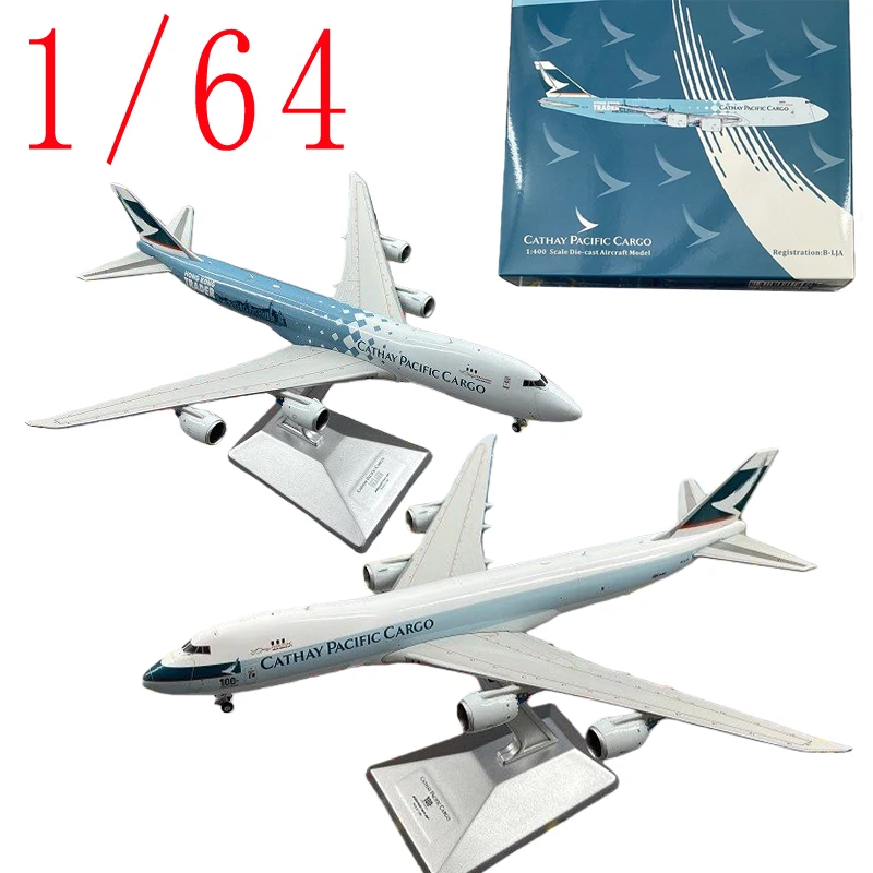 YY Wings Diecast 1/400 Scale Cathay Pacific B747-8F Aircraft Model Alloy Cargo Plane Model Teaching AIDS Collection Ornaments