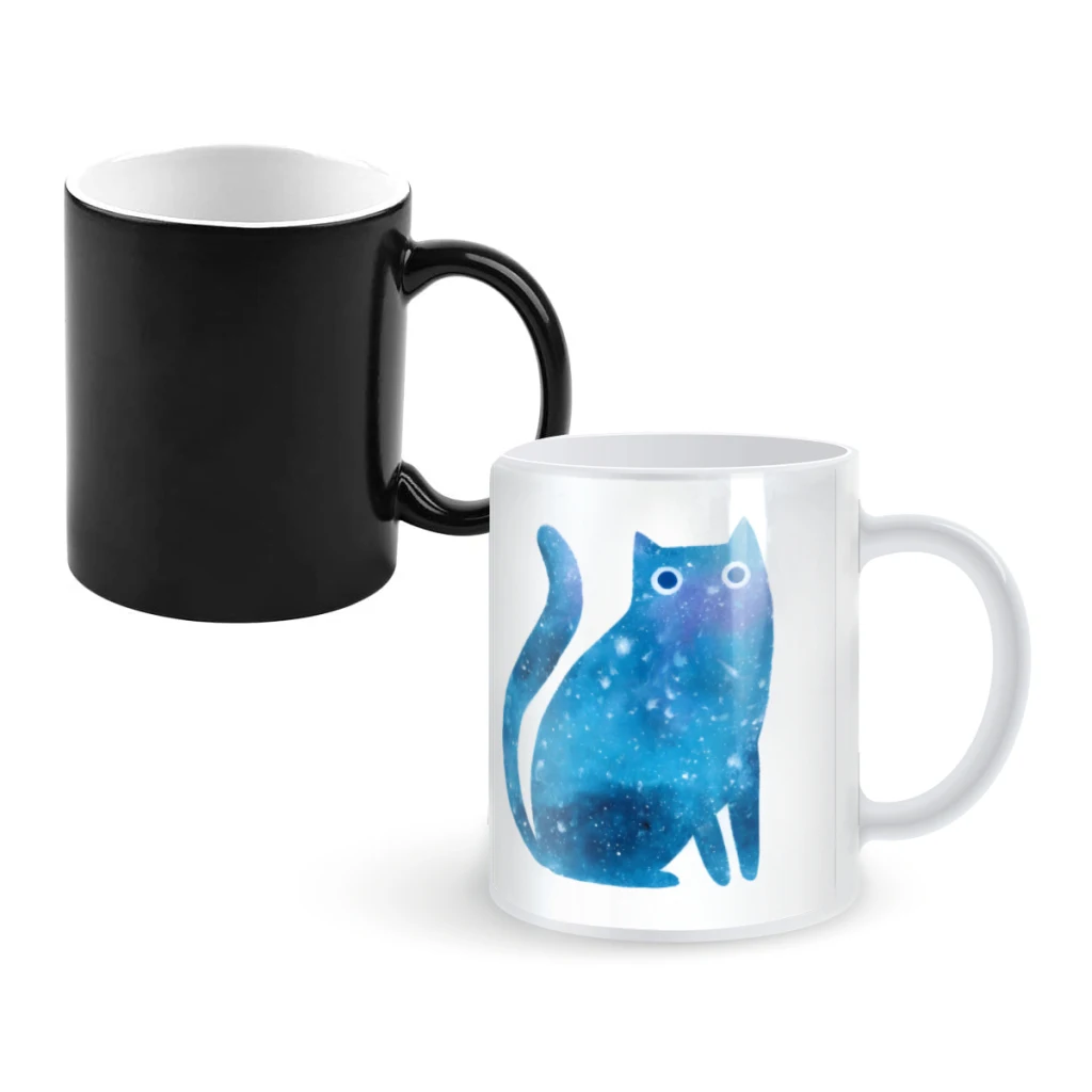 

Cosmic CatCoffee Mugs And Mug Creative Color Change Tea Cup Ceramic Milk Cups Novelty Gifts
