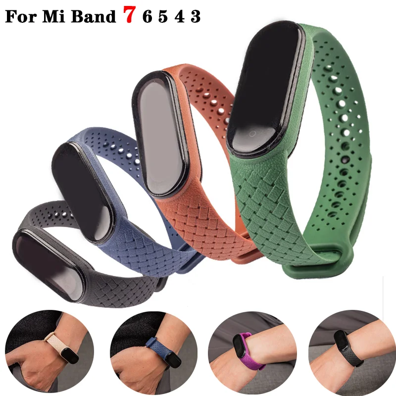 Zachte Siliconen Armband Voor Xiaomi Mi Band 6 5 Polsband Miband 7 Snelle Vervanging Sport smartwatch Correa mi band 4 5 6 7 Band