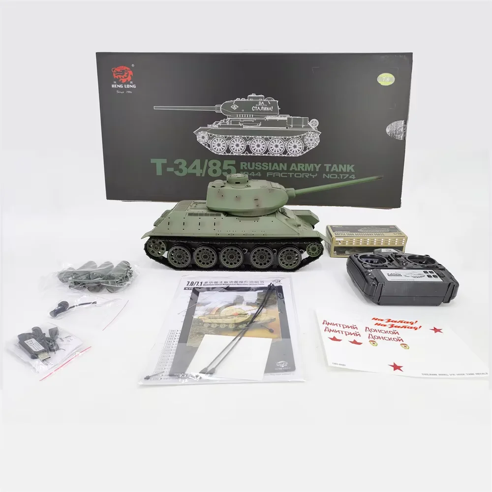 COOLBANK Henglong 3909-1 Русский Советский Средний Танк T-34-85 Модель RC Танка Многофункциональная Боевая Соревновательная Моделирование RC Танк