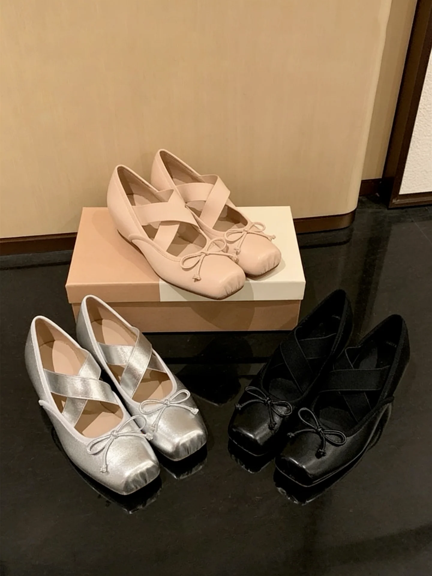 ballet-flat-mary-jane-shoes-women's-folded-knot-cross-band-ballet-shoes-leather-version-spring-sweet-style-inner-he