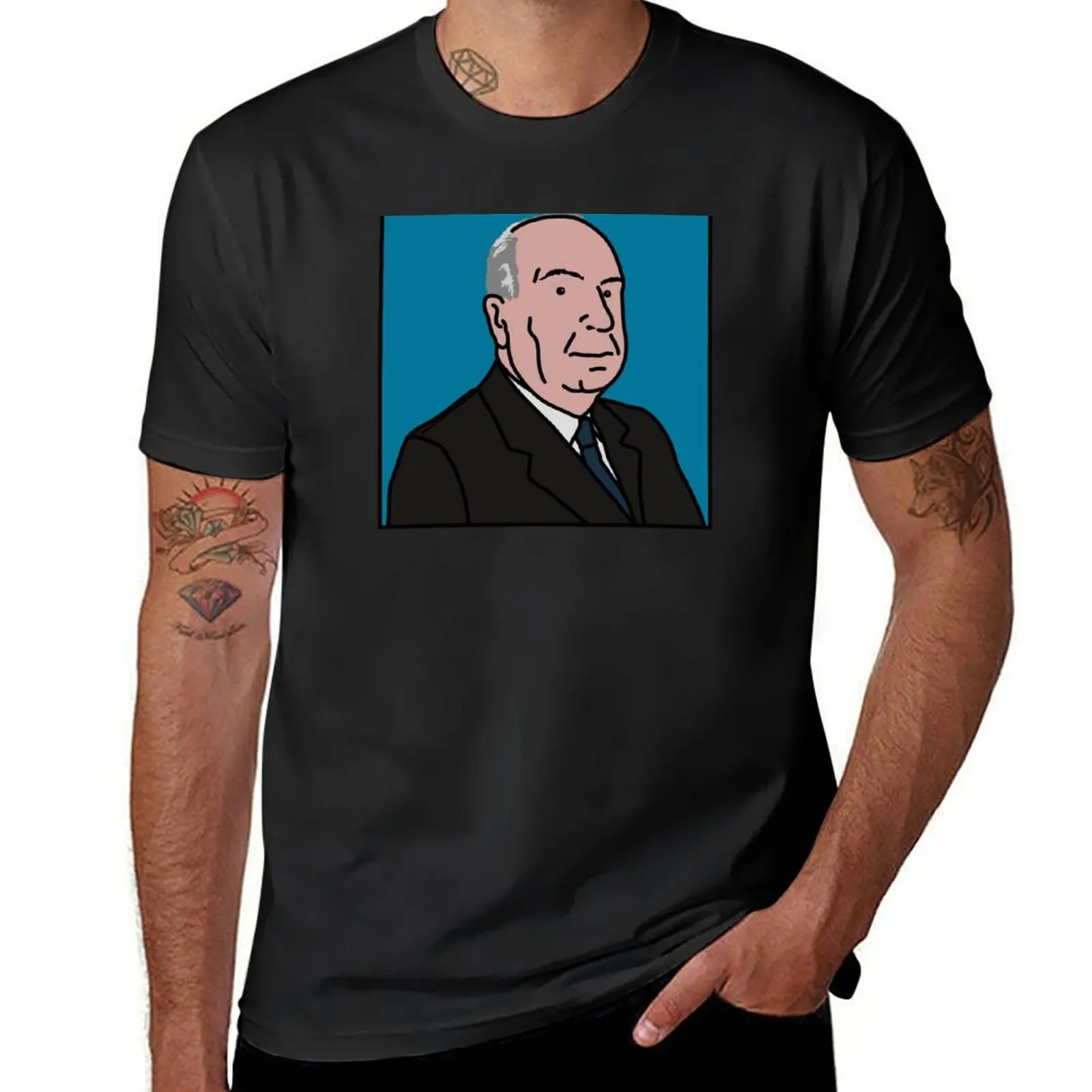 

Alfred Hitchcock T-Shirt hippie clothes boys animal print sweat Men's t-shirts