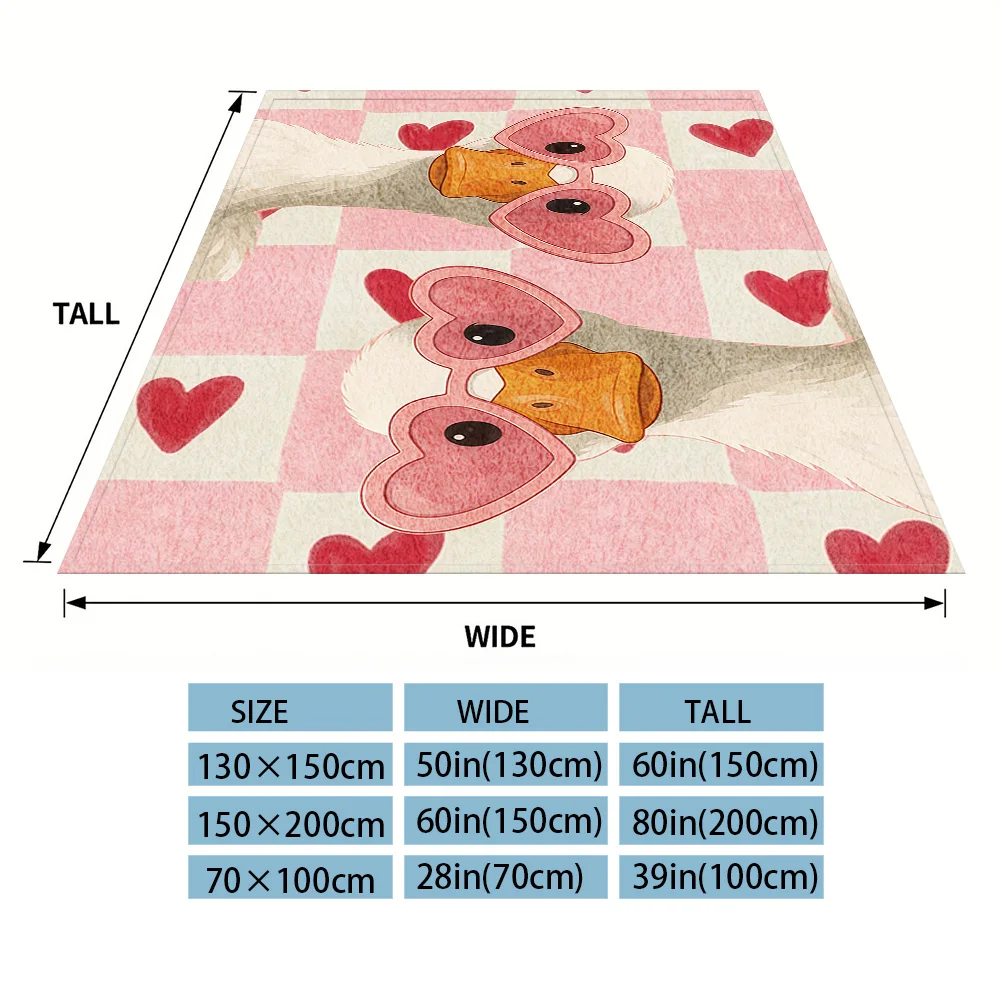 Heart Ducklings Nap Blanket,Flannel Blanket,Suitable For Sofas,Beds,Cars,Rooms,Offices,Camping,Exquisite Gift Blankets