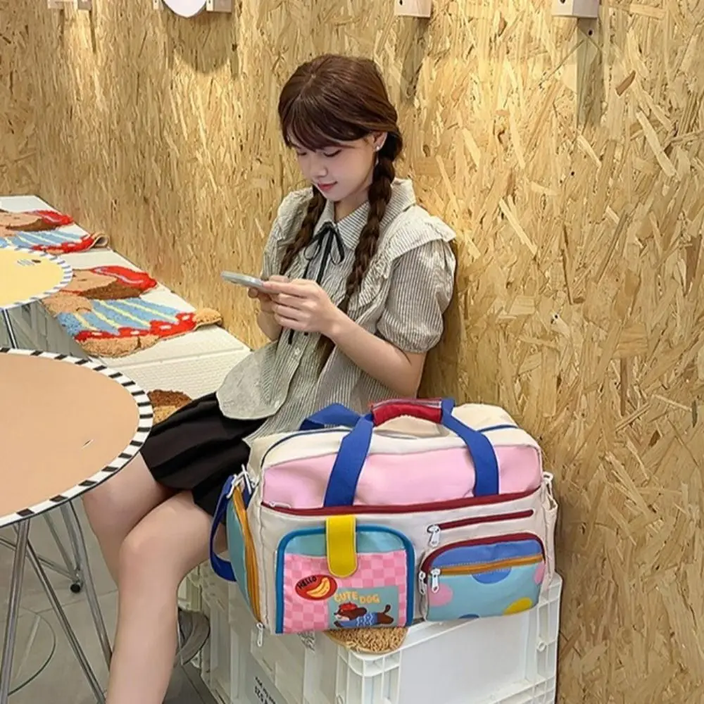 

Дорожная сумка с допамином большой вместимости, несколько карманов, специальное отделение для обуви, спортивная сумка для спортзала, красочный оксфордский багаж