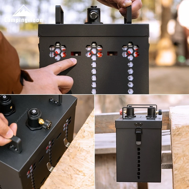 CAMPINGMOON BKZ63 ستة إمدادات اثنين من الوقود تخزين موقد للتخييم الطبخ RV التدفئة تخزين العرض طويلة المدى #5
