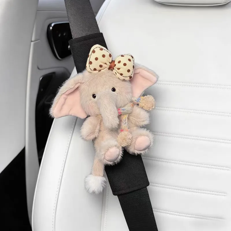 2piece 14cm Dumbo the flying Elephant Car Seatbelt Cover Seat Belt Harness Cushion Auto Shoulder Strap Protector for Children