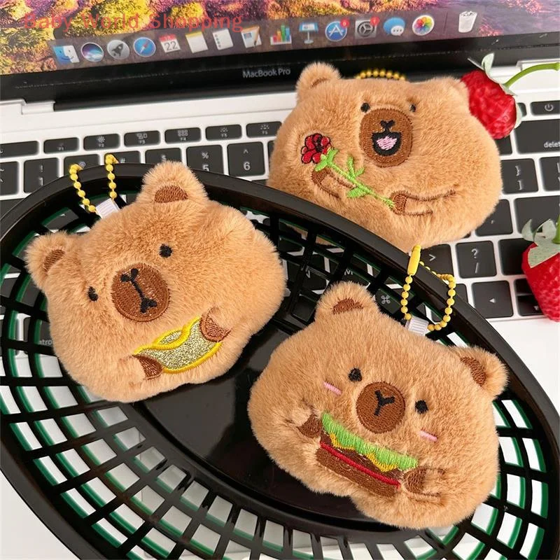 

Cute Creative Squeaky Capybara Plush Doll Stuffed Toy Keychain Pendant Bag Hang Ornament Girly Backpack Charm Kids Birthday Gift