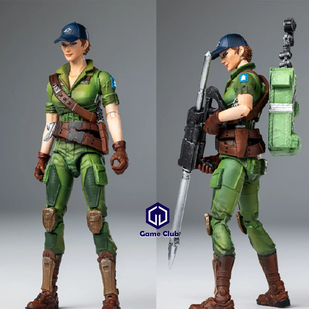 In Stock HIYA EXQUISITE MINI 1/18 Special Forces GIJOE Mechanic Lady Jaye Green Combat Suit Full Set 3.75in Action Figure Model