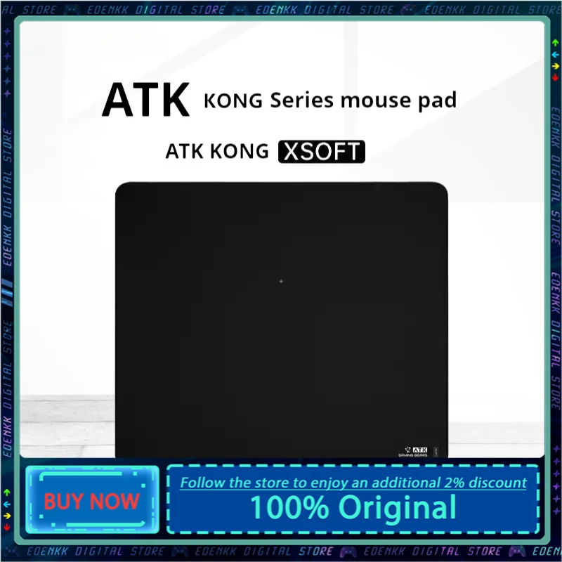 

Mousepad ATK Kong Series XSOFT Esports 4mm Mouse Pad Anti Slip Pad Desktop Gears Computer Gaming Mouse Accessories,Orange/Black