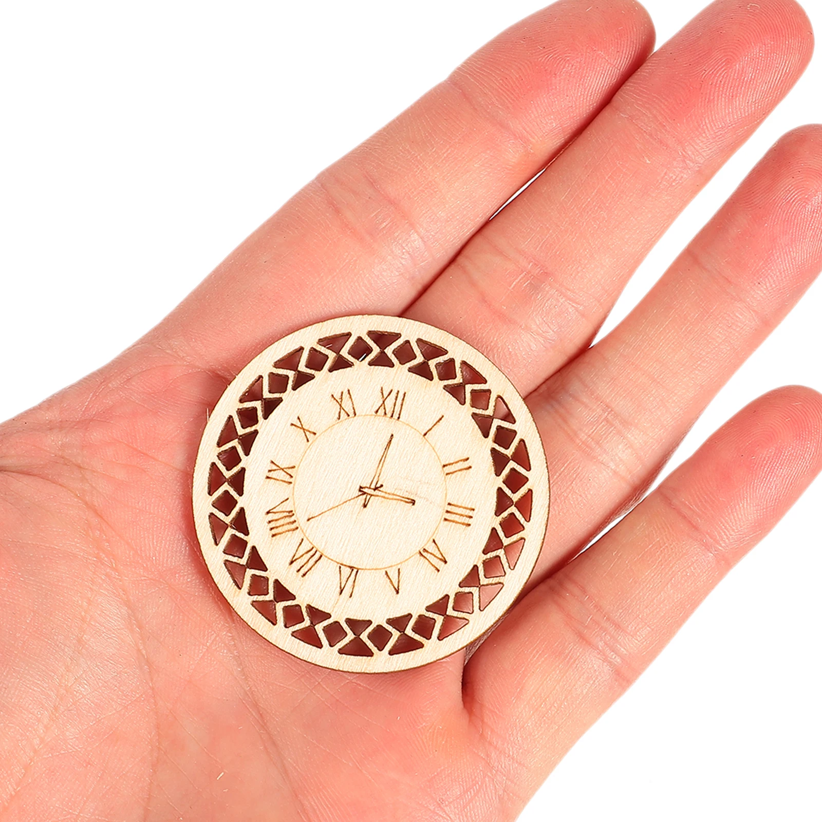 

8 pcs Wooden Craft Clock Wall Sticker Removable Waterproof Home Decor For Kids Room Living Room Bedroom Office Mural Decal