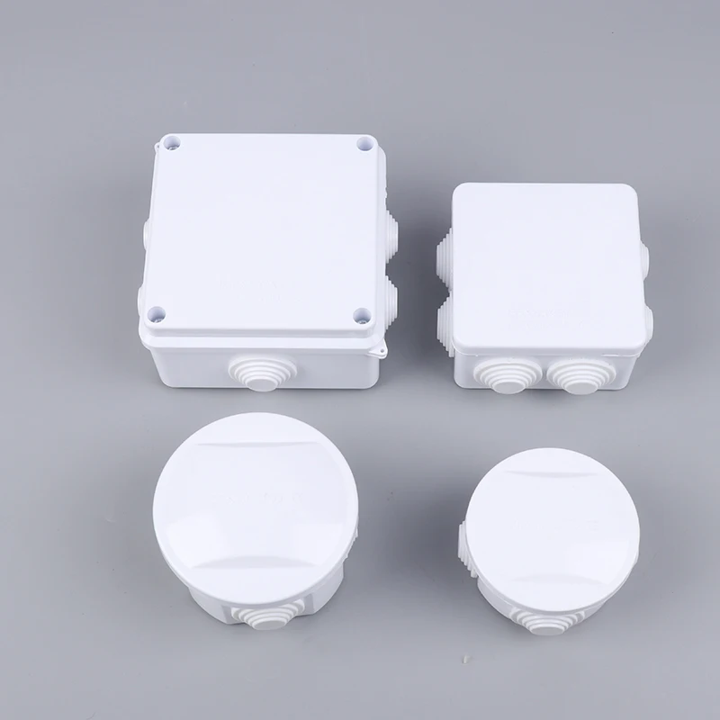 [E] White Connection Cable Branch DIY Waterproof IP65 Power Case Junction Box Indoor Wire Shell Electric Control Boxes