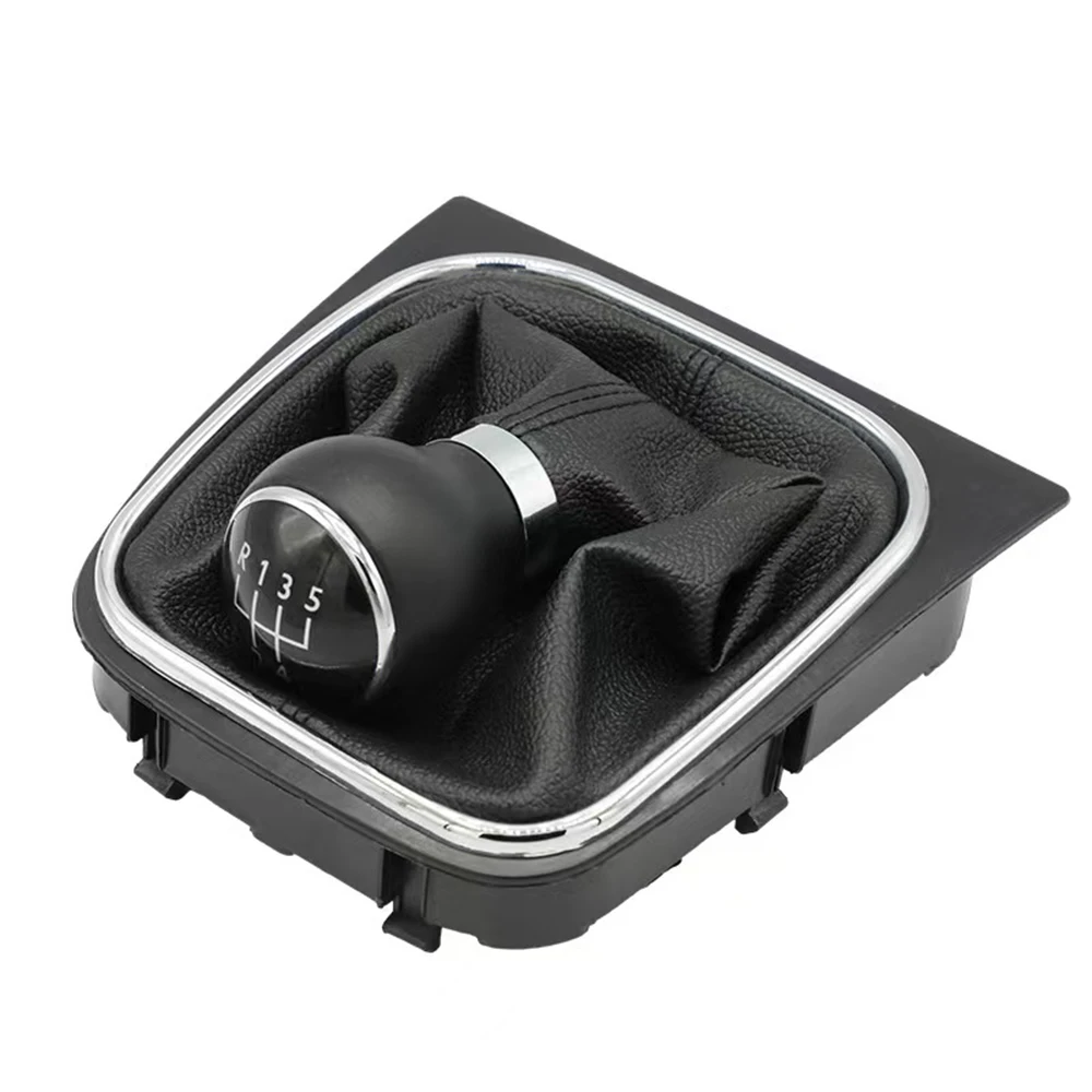 5/6 Speed Stick Schaltknauf mit Leder Boot Kragen Fall für Volkswagen VW Golf 5 V MK5 MK6 Jetta R32 2004-2014 Auto-Stying – Detail 11