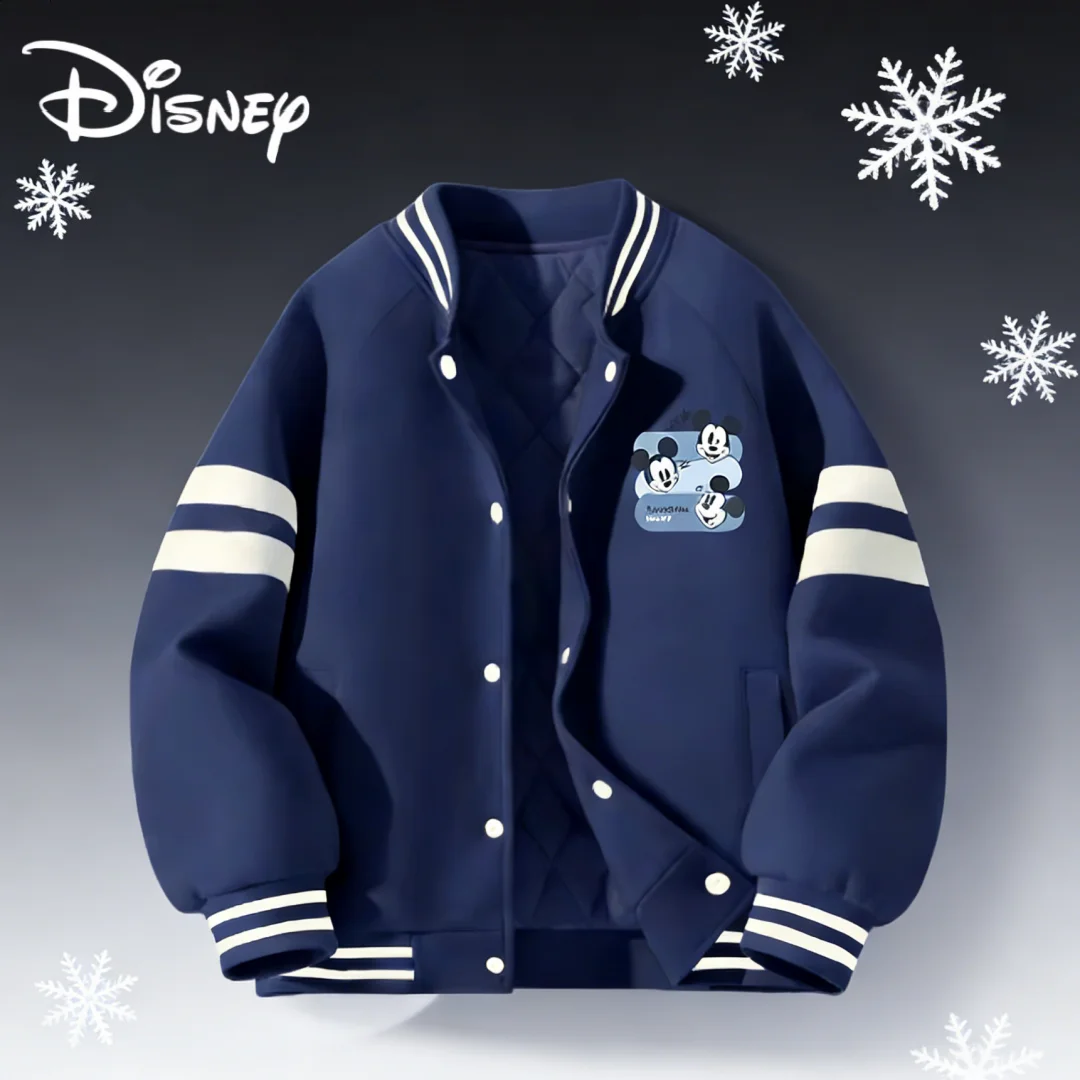 

Детская бейсбольная куртка Disney с хлопковой подкладкой, ветрозащитная бейсбольная куртка для мальчиков, детская осенне-зимняя морозостойкая верхняя одежда